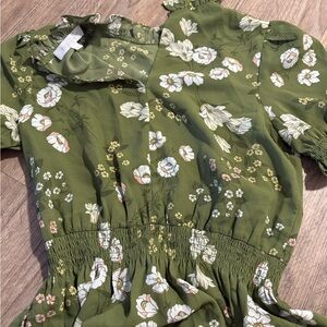 Sugarlips Olive Floral Top